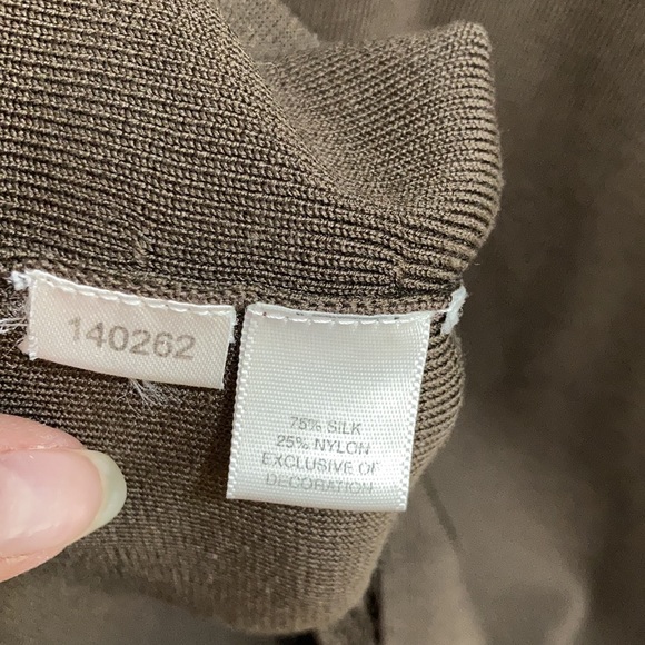 Brown Silk Knit Top - Picture 4 of 5